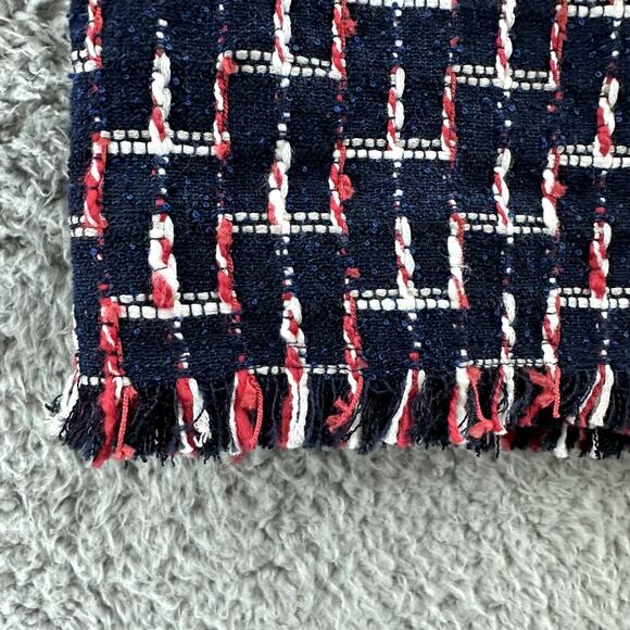 Talbots NWT Women's Size 4P Pencil Skirt Front Buttons Raw Hem Lined Geometric - Picture 9 of 11